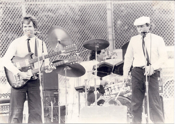 Gary playing guitar with his band, "Hush" in July, 1985